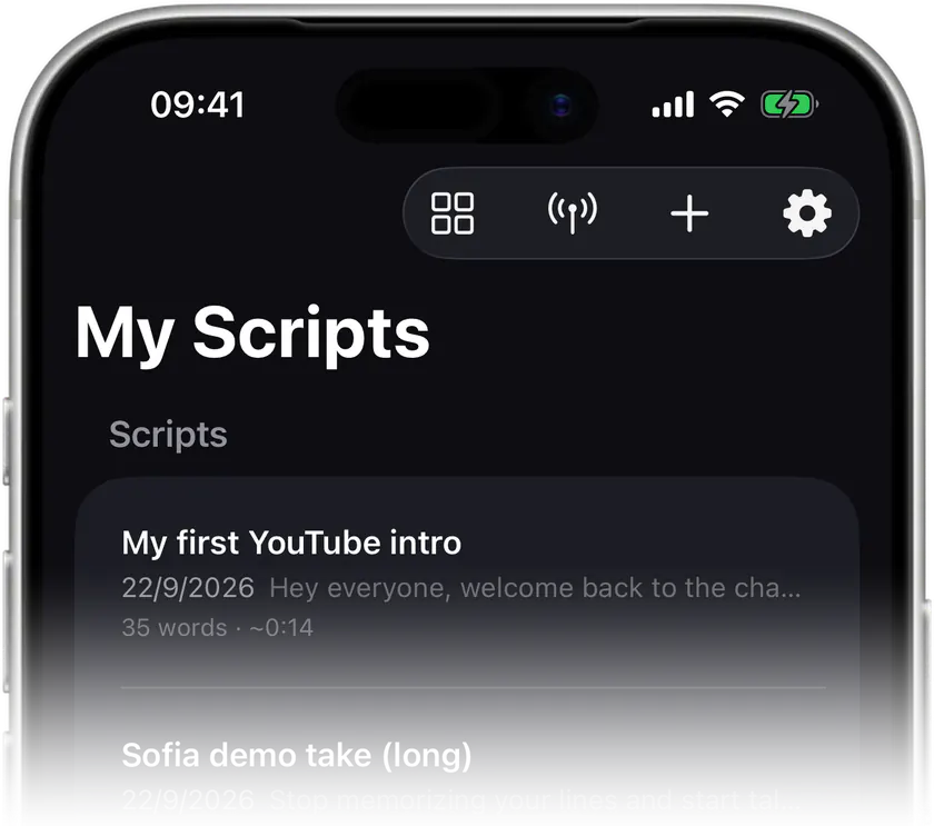 My Scripts on iPhone, synced through iCloud